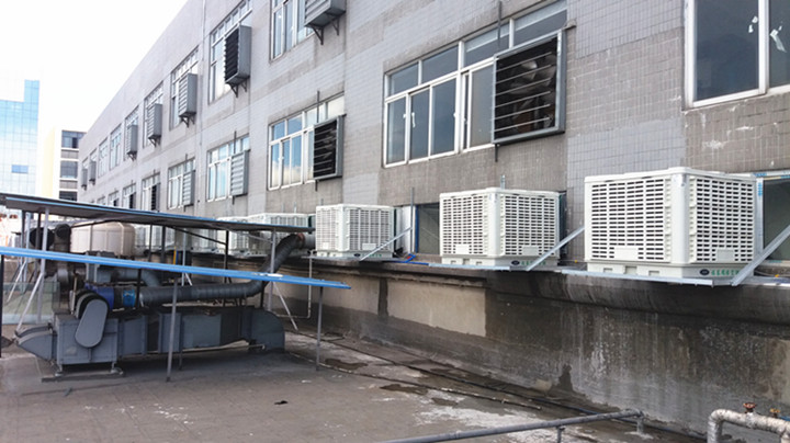 东莞环保空调厂家电子厂房降温完工